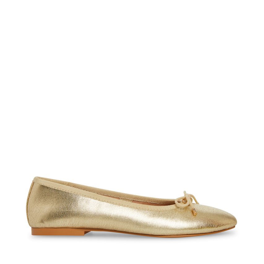 Gold Steve Madden Blossoms Women\'s Ballet Flats | PH 5014NPX